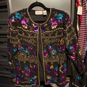 Draper’s and Damon’s Pink and Purple Sequin special Occassion Blazer